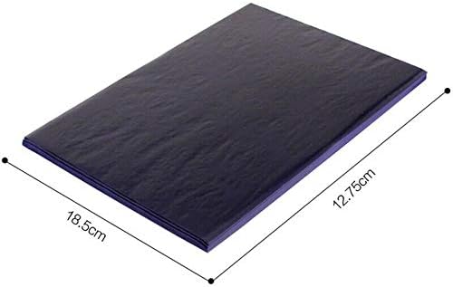BE-TOOL Carbon Paper 100PCS A5 Copy Carbon Paper Repeatedly Use Blue Carbon Paper for Wood, Paper, Canvas (12.75CM18.5CM)