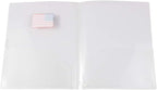 JAM PAPER Plastic Light Weight Two Pocket Presentation Folders - Clear w/American Flag - 12/Pack