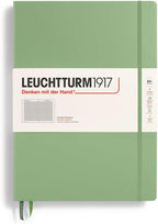 LEUCHTTURM1917 - Notebook Hardcover Master Classic A4+ - 235 Numbered Pages for Writing and Journaling (Sage, Squared)