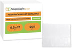 PSBM 500 PCS 9.5 x 12 Inch Clear Blank Packing List Envelopes, Shipping Documents Pouches/Sleeves for Mailing Labels, Invoices, Documents and Packing Slips