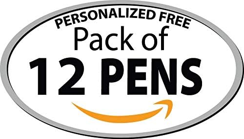 Personalized Ballpoint Pens - Retro -Retractable Click action - Custom - Black writing - Printed Name pens - Imprinted w/Your Logo or Message - Includes Personalization- 12 Pens/Box (Pink)