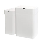 ELPHECO Bathroom Trash Can with Lid, 2 Pack Automatic Garbage Can, 2.5 Gallon + 4 Gallon Motion Sensor Smart Bathroom Decor, Slim Waterproof Trash Bins for Bedroom, Office, Living Room, White