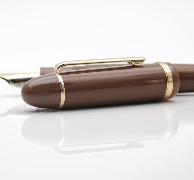 JINHAO X159 Fountain Pen (F Nib 0.5mm, Coffee with Gold Clip)