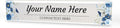 Signs ByLITA Floral Pattern Customized Nameplate | Indigo Blooms Personalized Full Color Acrylic Desk Sign