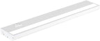 LED Under Cabinet Lighting Hardwired - 3CCT 18 Inch White Finish - Undercabinet Lights for Kitchen - Linkable Undercounter Dimmable Plug in Light or Hard Wired - Under Counter Fixture Direct Wire