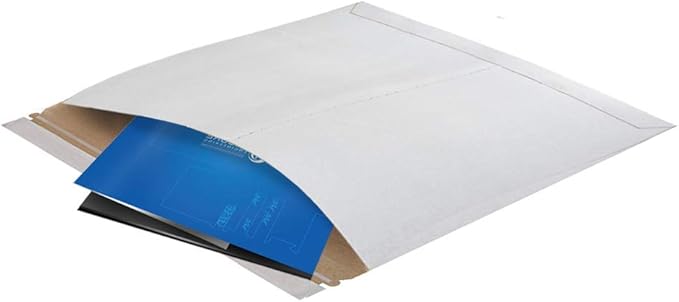 APQ White Rigid Mailers 14 7/8 x 11 7/8 Inches. Pack of 10 Photo Mailer Envelopes. Flat Cardboard Mailers Self-Seal Closure. Sturdy Cardboard Photo Envelope. Recyclable Hard Shipping Envelopes Rigid