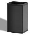 YOJIA 6.6 Gallon/25L Stainless Steel Square Trash Can, Large Capacity Kitchen Garbage Can, Business Trash Bin, Tall, Elegant, Black Waste Basket, for Home, Office, Hotel (25L Black)