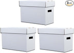 PIT66 3 Pack Comic Book Storage Comic Book Box Holds 150-175 Comics Collapsible and Stackable Comic Short Box Moistureproof Comic Box Stackable Archival Cardboard