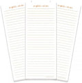 Current Personalized Tangerine Color Wash Lined Shopping List Pads -Set of 3, Lined, 50-sheet pads, Choose Color, Add Your Name, Personalized Stationery, Housewarming Gift