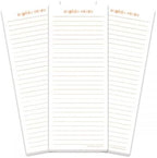 Current Personalized Tangerine Color Wash Lined Shopping List Pads -Set of 3, Lined, 50-sheet pads, Choose Color, Add Your Name, Personalized Stationery, Housewarming Gift
