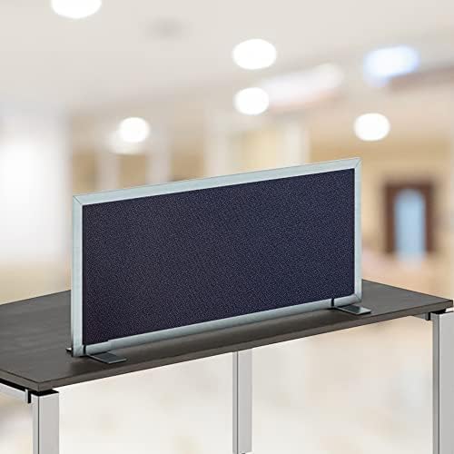 OBEX Acoustical Free Standing Privacy Screen, Cubicle Accessories Desk Privacy Panel, Desk Dividers for Office, Office Furniture Partitions Portable Sound Proof Dividers, 12" x 24", Slate