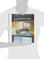MACO Laser/Ink Jet White Return Address Labels, 1/2" x 1-3/4", 80 per Sheet, 2000 per Pack (ML-8025)