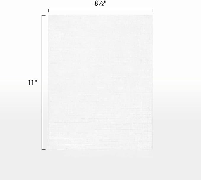 LUXPaper 8.5" x 11" Classic Linen Paper | Letter Size | Avon Brilliant White | 70lb. Text | 500 Qty