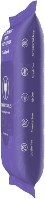 Swanky Cables Screen Cleaner Wipes: Electronic Wipes for Screens - Computer Screen Wipes for Lens, Phone, Tv Screen and Monitor Cleaning - Tech Wipes & Microfiber Cloth (Soft Wipes, 300 Count)