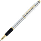 Cross Century II Refillable Fountain Pen, Fine Nib, Includes Premium Gift Box - Medalist Chrome