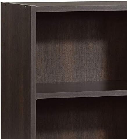 Sauder Beginnings 3-Shelf Bookcase, Bookshelf with Adjustable Storage Shelves, in Med Wood Finish