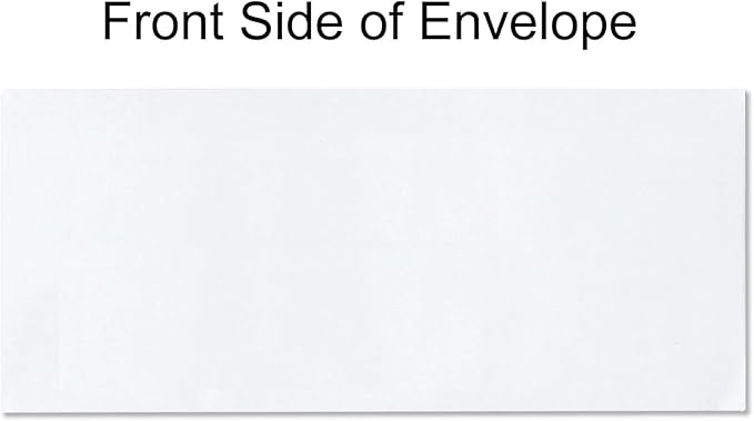 2500#10 Commercial Custom Printed Envelopes, White, Single Left Window, Self Seal, Security Tinted, Text and Logo Customization, Size 4-1/8 x 9-1/2 Inches, 24 LB