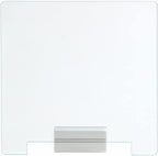 Set of Two - 6 x 6 Inch Acrylic Office Signs with 4 Inch Aluminum Support for Wall Mount, Do-it-Yourself Directional Sign Holders Include Printable Film Sheets for Custom Presentations