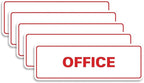 Signs ByLITA Standard Office Sign - Professional Business Signage - Easy to Install (White/Red) - Medium 5 Pack