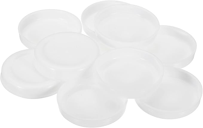 PATIKIL 100 Pcs Mailing Tube Plastic End Caps 2.4" ID PE Round Cardboard Shipping Tube Lids White Protective Poster End Caps for Paper Documents Artwork Storage