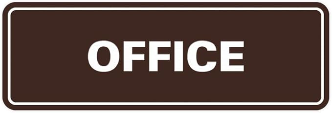 Signs ByLITA Standard Office Sign - Professional Business Signage - Easy to Install (Dark Brown) - Medium 1 Pack