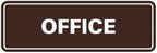 Signs ByLITA Standard Office Sign - Professional Business Signage - Easy to Install (Dark Brown) - Medium 1 Pack