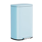 PayLessHere Stainless Steel Trash Can with Lid - Removable Inner Bucket, Foot Pedal Soft Close for Office, Home, Kitchen Garbage Bin (Blue, 13 G)