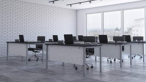 OBEX Modesty Desk PET Privacy Screen Acoustic Sound Absorbing Panel Ideal for Reception, Student Table or Office Cubicles Workstations, 12" x 48", Stone