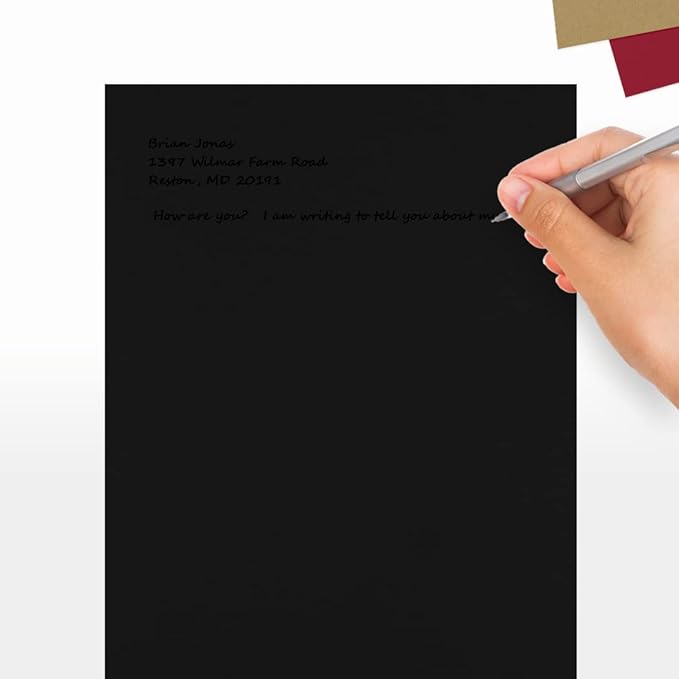 LUXPaper 8.5" x 11" Paper | Letter Size | Midnight Black | 28lb. (80lb. Text) | 50 Qty