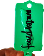 100pcs Reusable Blank Plastic Tags Ties Key Tags 1.45"*2.48" Serrated Tension Sealing Strap with Large Label Plastic Tie Mark Label Waterproof Hang Sign Write on Tag (Green, 100pcs)