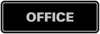 Signs ByLITA Standard Office Sign - Professional Business Signage - Easy to Install (Black/Silver) - Small 1 Pack