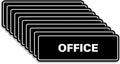 Signs ByLITA Standard Office Sign - Professional Business Signage - Easy to Install (Black) - Large 10 Pack