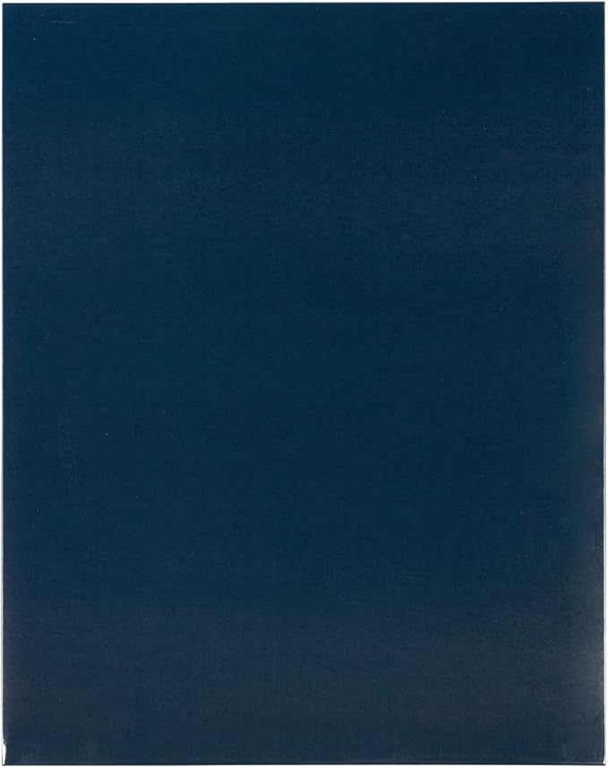 JAM PAPER Laminated Two Pocket Glossy School Folders - Letter Size - High Gloss Navy Blue - Bulk 100/Box