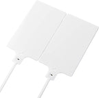 200Pcs Plastic Seals Shipping Label Tags, Writable Marker Big Sign Tie for Logistics, 255mm Total Length Self Locking Inventory Waterproof Tag Fastener with 3 Marker Pen (White)
