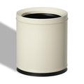 YOJIA 2.6 Gallon/10L White Trash Can,Open Top Metal Waste Basket, Modern,Elegant Garbage Can,Under The Table Trash Bin,for Bathroom,Bedroom,Living Room,Kitchen,Office,Bank,Cafe(White 10L)