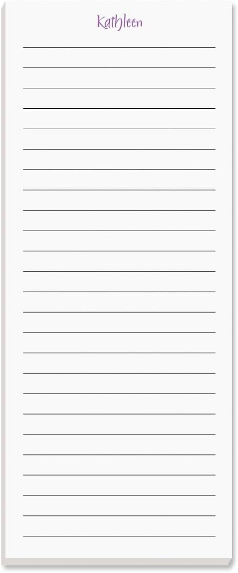 Current Elegant Lined Personalized Notepads – Set of 3, 50-Sheet Pads, 3 1/4 x 8 Inches, Memo Pad, Shopping List, to-Do Notes, Office Organizer