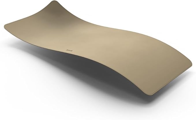 POUT TekDec Mat – Vegan Leather Desk Pad (31.5×13.4in / 80×34cm), Water-Resistant Surface, Anti-Slip Base, Scratch & Heat Protection, Multi-Functional Writing & Mouse Pad – Texas Sand