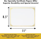PaperDirect Purple on White Classic Specialty Certificates, 8½ x11, Foil Accents, 50 Count, Certificates And Awards Paper, For School, Work, Diplomas & Award Certificates