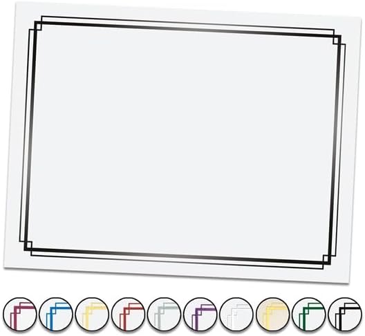 PaperDirect Foil Elegance Specialty Certificates, 50 Sheets of 38lb White Paper, 8½" x 11", Double Silver Foil Border, Perfect for Awards, Students, Employees, Volunteers, Course Completion, Diplomas