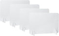 PATIKIL Desk Divider, 4 Set 24 x 16 Inch Acoustic Freestanding Desk Divider Desk Privacy Panel with 8 Pcs Support Feet for Library Office Workstation,White