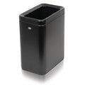Clorox Slim Open Trash Can - 2.6 Gallon (10 Liter) Small Metal Waste Basket with Removable Bucket for Narrow Spaces - Stainless Steel Garbage Bin for Bathroom, Bedroom, or Office, Black
