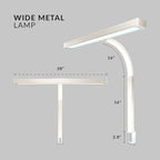 Neatfi (New Model) Flex Desk Lamp with Clamp, Dimmable, 3,000 Lumens 30W LED Monitor Light, 3000K-6500K Correlated Color Temperature, 5 Brightness Levels & 5 Light Modes (28 Inches, White)