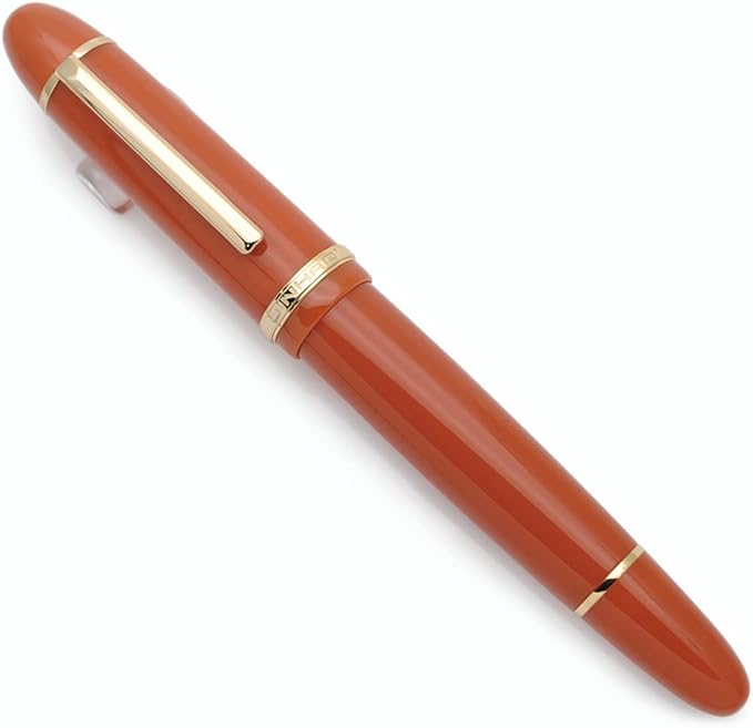 JINHAO X159 Fountain Pen (F Nib 0.5mm, Orange Red with Gold Clip)