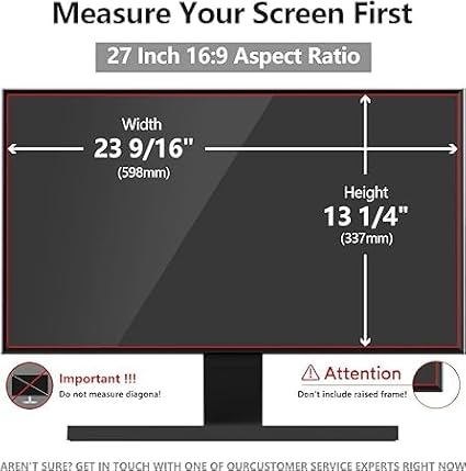 Pozlle 27 Inch Computer Privacy Screen Shield [2 Pack] for 16:9 Widescreen Desktop Monitor - Anti-Glare Blue Light Privacy Filter and Anti Spy Privacy Screen Protector Film