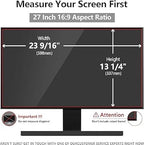 Pozlle 27 Inch Computer Privacy Screen Shield [2 Pack] for 16:9 Widescreen Desktop Monitor - Anti-Glare Blue Light Privacy Filter and Anti Spy Privacy Screen Protector Film