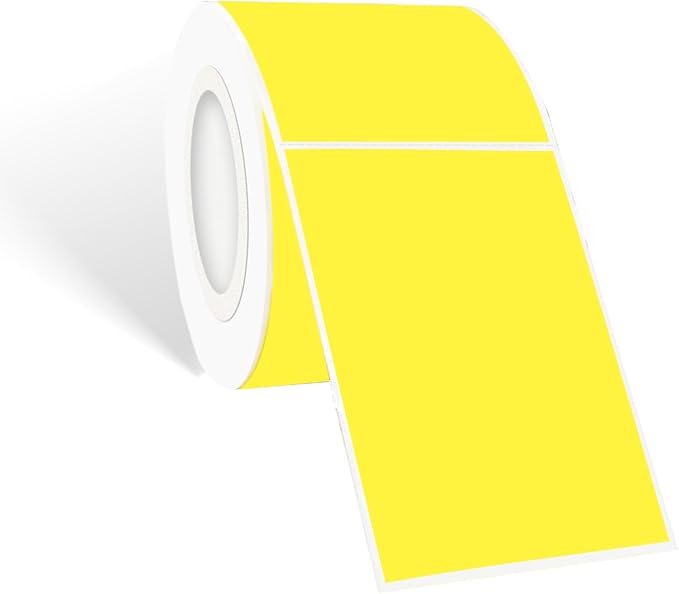 STARLIBOO Colored Labels Stickers 3 x 2 Inch, Rectangle Moving Labels Stickers, 250Pcs Garage Sale Price Stickers, Adhesive Moving Labels for Boxes (Yellow)