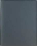 JAM PAPER Plastic Color Pop Folders - 2 Pocket Durable Folders with Metal Prongs Fastener Clasps - Grey - 3/Pack