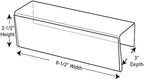Plastic Products Mfg Single-Sided Cubicle Name Plates 8-1/2" Wide x 2-1/2" high x 3" deep Hook - PNH085025030 (10 Pack) by Plastic Products Mfg.