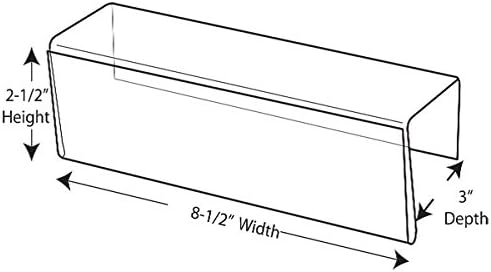 Plastic Products Mfg Single-Sided Cubicle Name Plates 8-1/2" Wide x 2-1/2" high x 3" deep Hook - PNH085025030 (10 Pack) by Plastic Products Mfg.