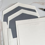 Personalized Embossed Flat Note Cards Set – Custom Blind Embossed Stationery with Envelopes – Premium Embossed Correspondence & Thank You Cards – Made in USA - 100 Pieces (2 Paper Sizes)
